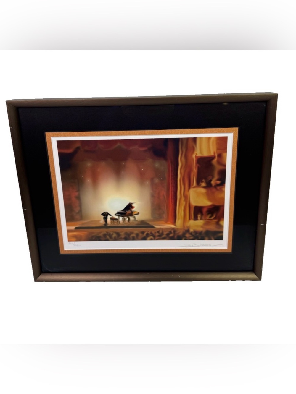 Steve Bloom “Ovation” Piano Musician Art Print Framed Signed Numbered 827/2250